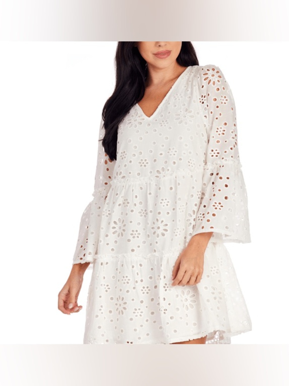 Mud Pie Meredith Eyelet Tunic Dress
Size Small • NWT • White Eyelet Embroidery